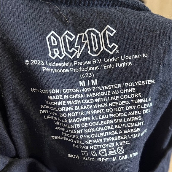 AC/DC Women's Black Tee with Purple Graphic - Picture 2 of 3